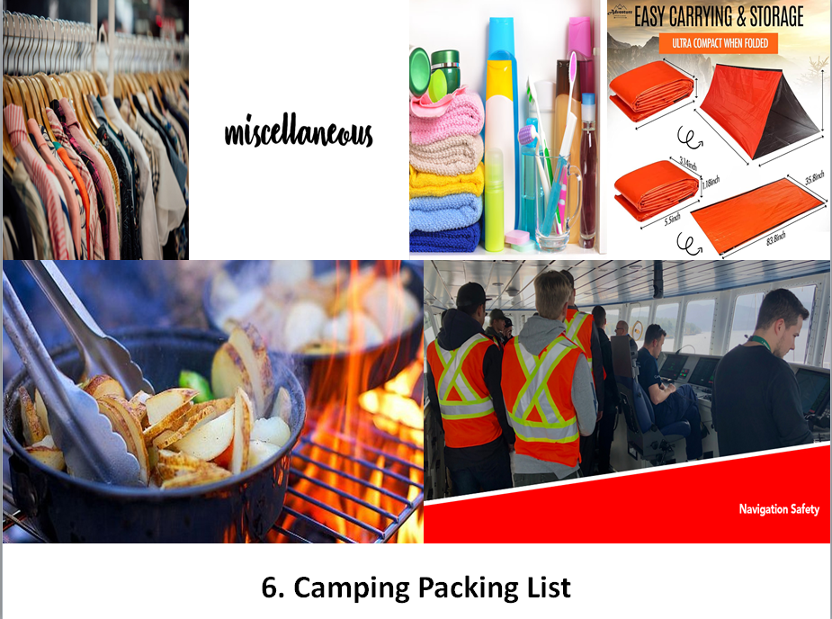 Camping Packing List 8 Camping Packing List