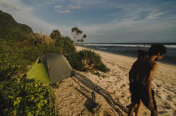 Best Places To Camp In Michigan 12 Dune-side campsite with views of Lake Michigan at Silver Lake State Park